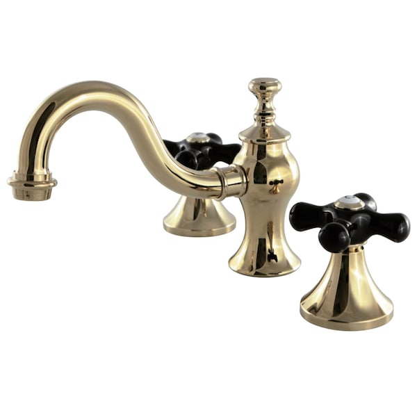 KC7162PKX 8" Widespread Bathroom Faucet, Polished Brass